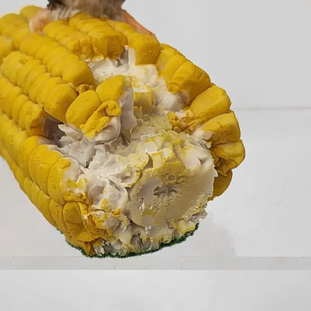 Crown Staffordshire Mouse on Corn Figurine Vintage Handpainted England Animal